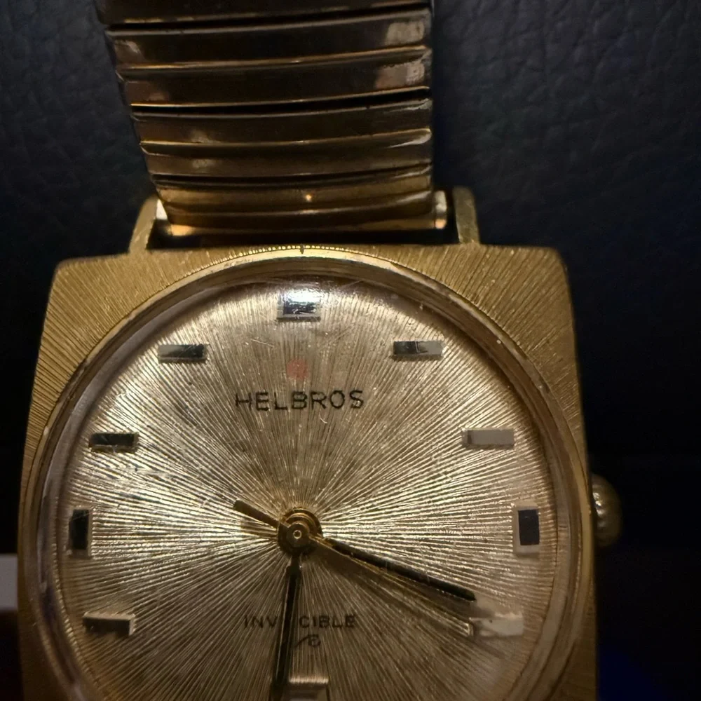 1965 Helbros Gold-Tone Vintage Watch